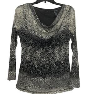 Axcess Y2K Whimsigoth Mesh Cowl Neck Top Dark Romantic Gothic Indie Small